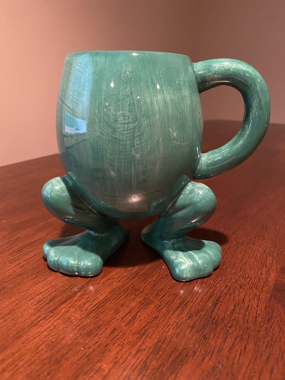 Ceramic Frog-Leg Mug in Teal